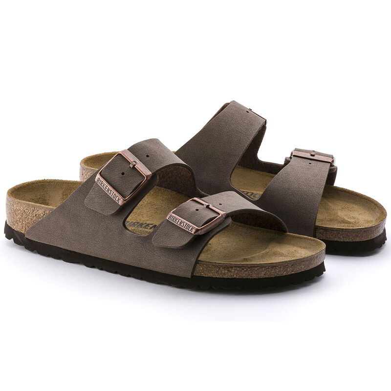 Birkenstock Arizona Birkibuc Flor Mocca Regular Width Sandal image number 2