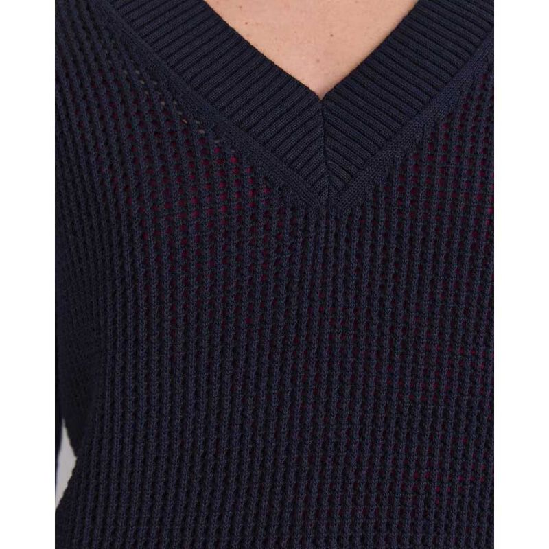 Sportscraft Cotton Crochet V-neck Knit image number 2