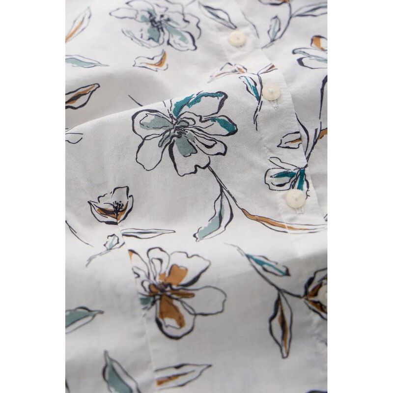 Seasalt Cornwall Rushmaker Shirt Linework Floral Chalk image number 2