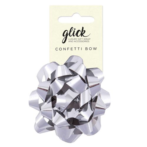 Image Gallery Metallic Silver Glick Bow