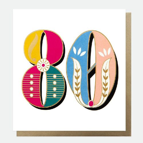 Caroline Gardner Carnival 80Th Birthday Card