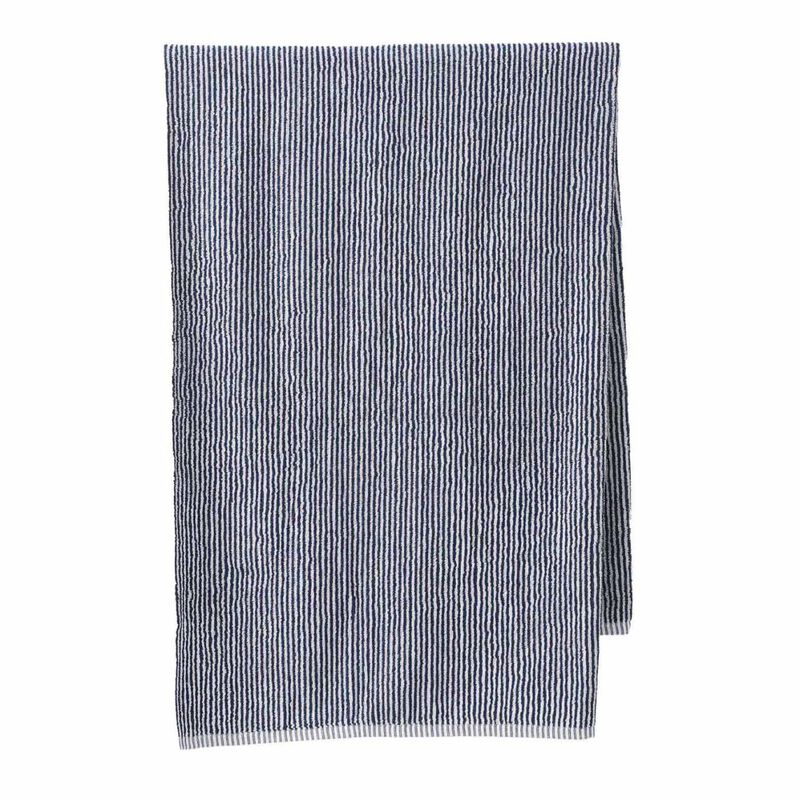 Città Stripe Cotton Bath Towel Navy/White  - 80x150cm image number 0