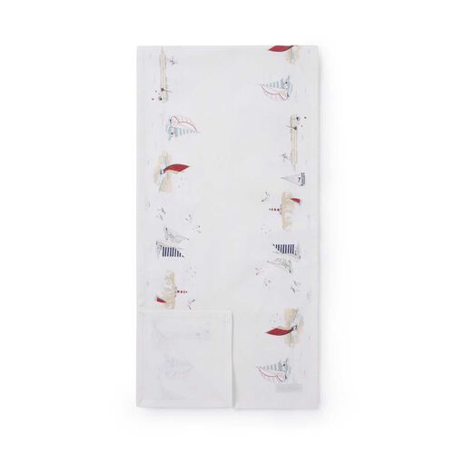 Sophie Allport Table Runner Scene Coastal Boats