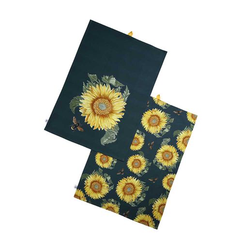 Rhs By Dexam Sunflower Set Of 2 Tea Towels