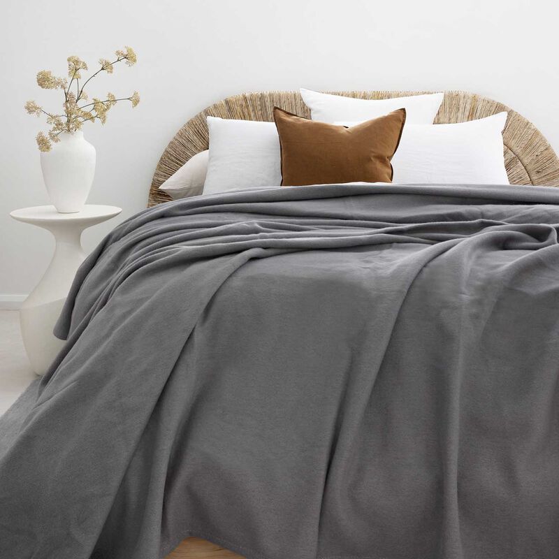 Bambury Carson Wool Bamboo Blanket Slate image number 1