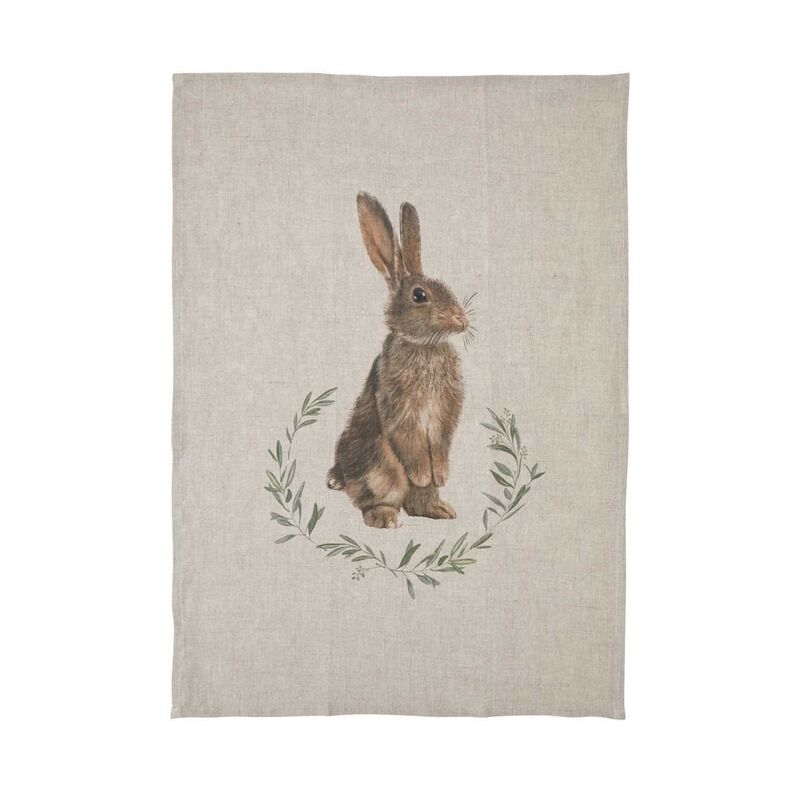 Wallace Cotton Cottontail Linen Tea Towel image number 1