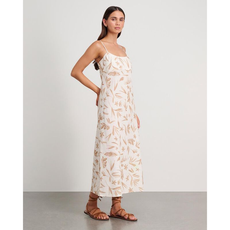 JAG Flora Linen Shirred Dress image number 3