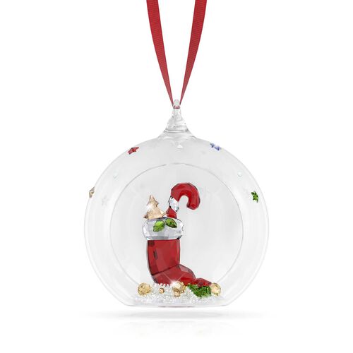 Swarovski Holiday Cheers Stocking & Candy Ball Ornament
