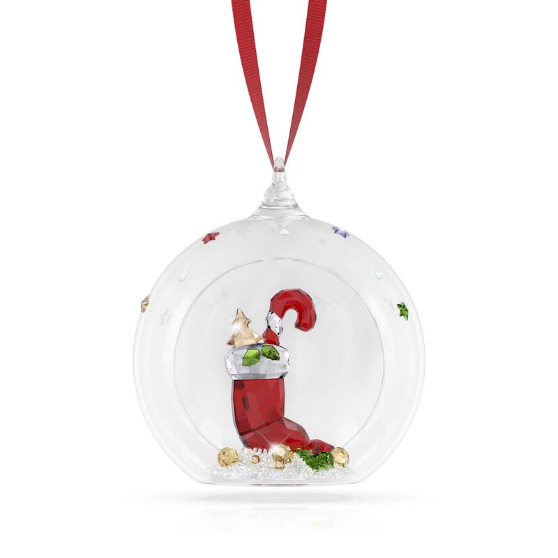 Swarovski Holiday Cheers Stocking & Candy Ball Ornament image number 0