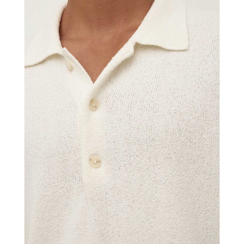 Assembly Label Martin Knit Polo Cream image number 2