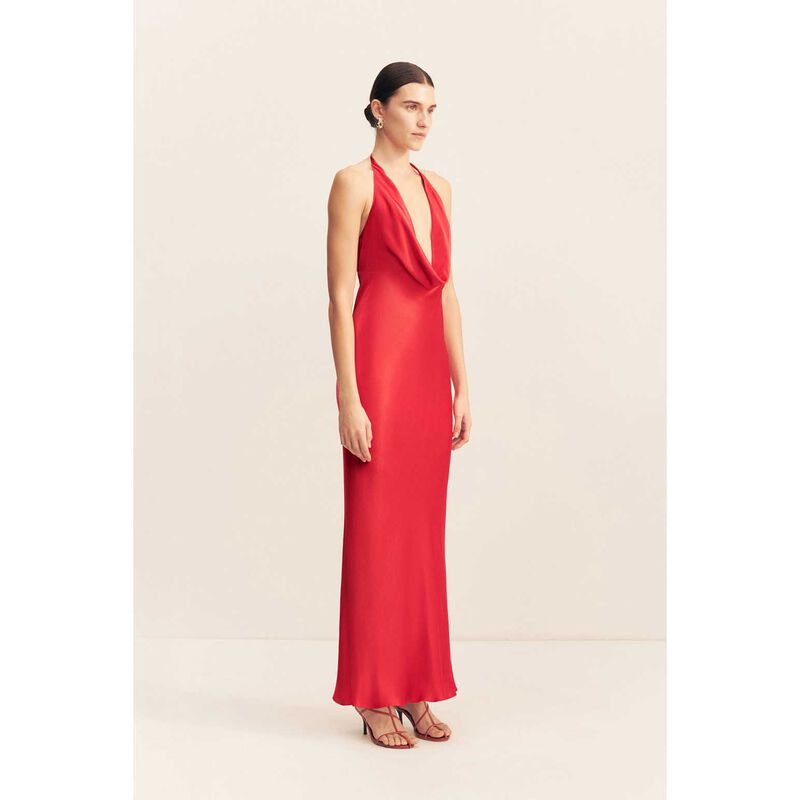 Shona Joy Tatum Asymmetrical Draped Maxi Dress image number 3