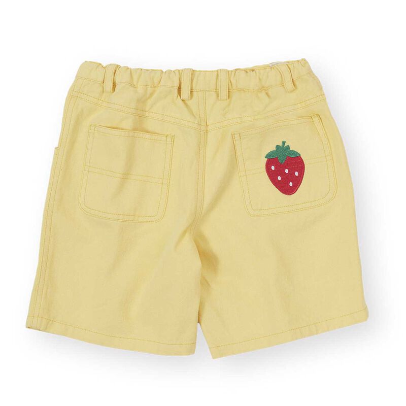 Goldie + Ace Wide Leg Strawberry Denim Shorts 1-2Y image number 2