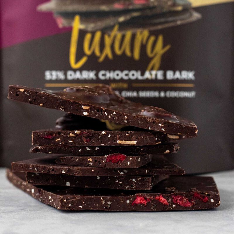 The Remarkable Chocolate Co Chia Cherry & Coconut Bark 125g image number 1