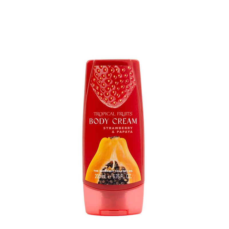 Tropical Fruits Strawberry & Papaya Body Cream 200ml image number 0