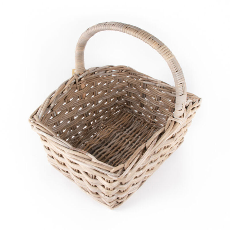 Trade Aid Rectangle Picnic Basket with Handle 42cm x 32cm image number 1