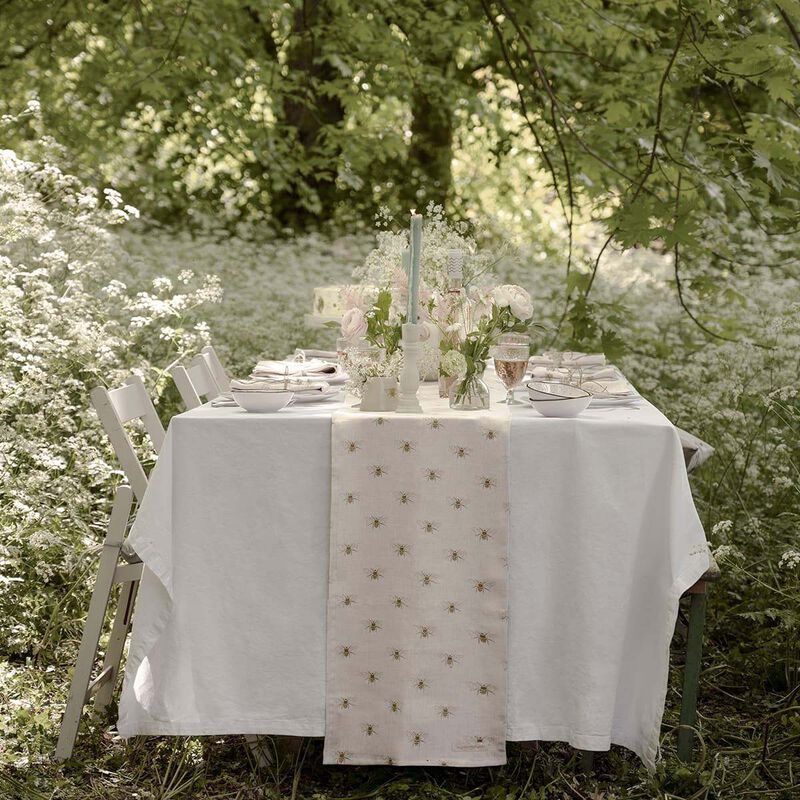 Sophie Allport Table Runner - Linen - Bees image number 1