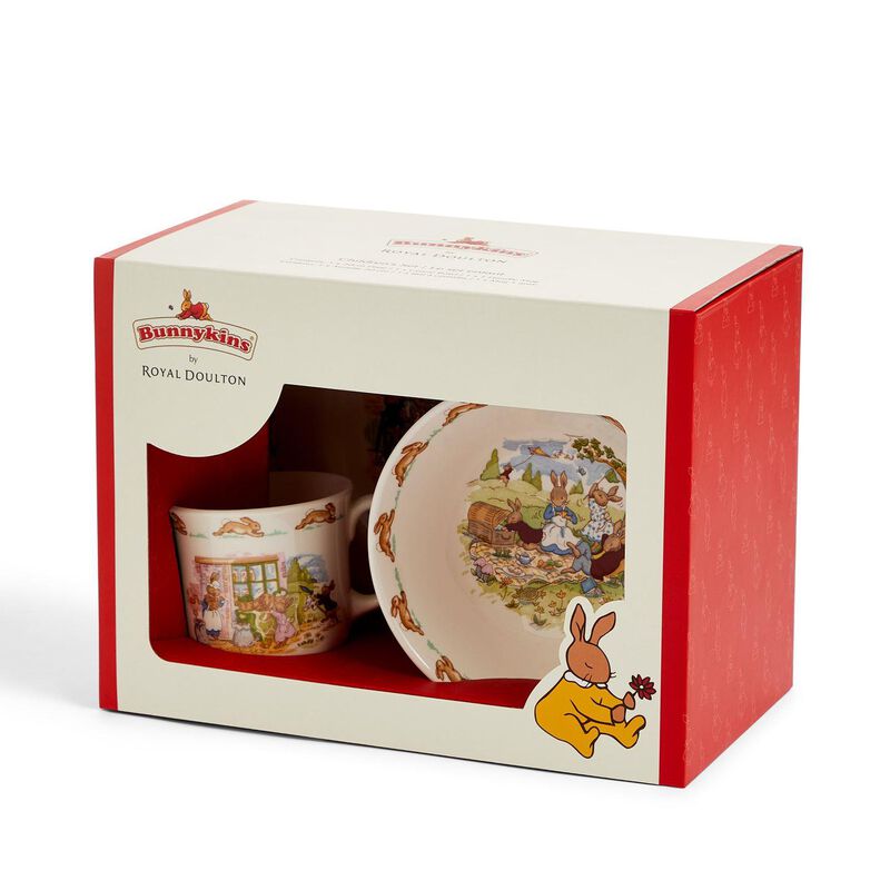 Royal Doulton Bunnykins Childrens Bowl Plate & Mug Set Of 3 image number 1