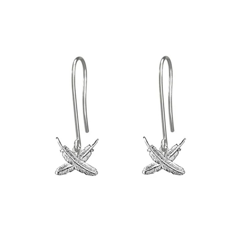 Boh Runga Petite Feather Kisses Hook Earrings image number 0