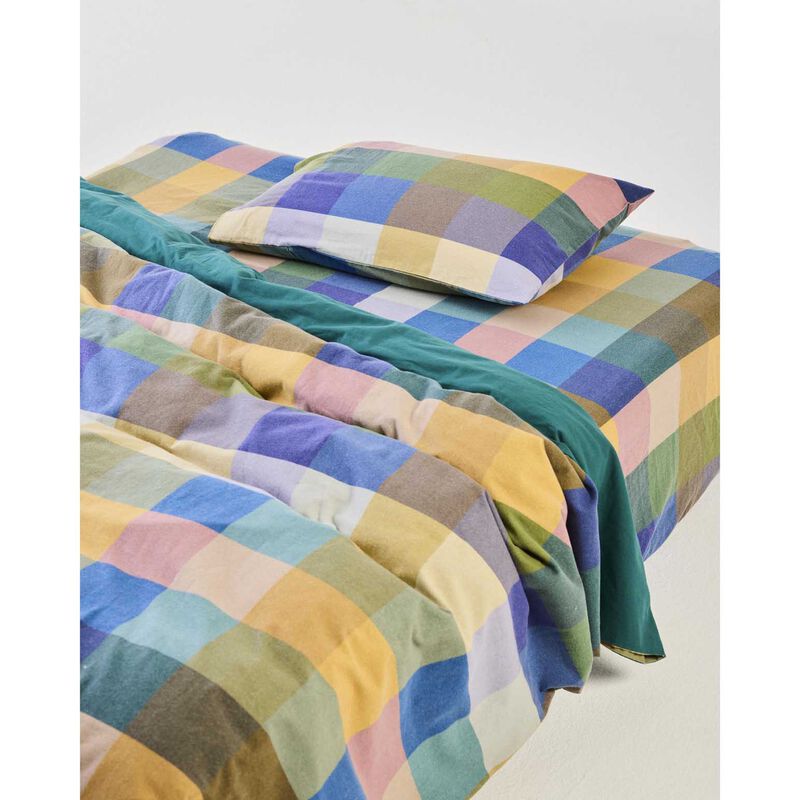 Kip&Co Bellevue Tartan Flannelette Fitted Sheet image number 1