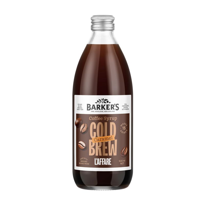 Barker's Caramel Cold Brew Coffee Syrup 500ml image number 0