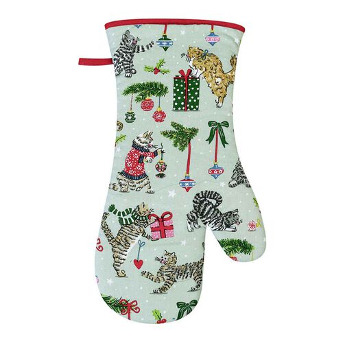 Ulster Weavers Christmas Cats Gauntlet Oven Glove