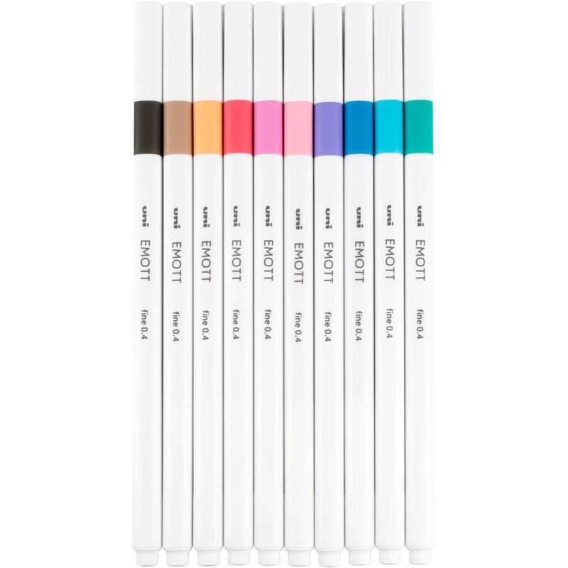 EMOTT Fineliner Markers 0.4mm - Assorted 10 Pack Set 2 image number 1
