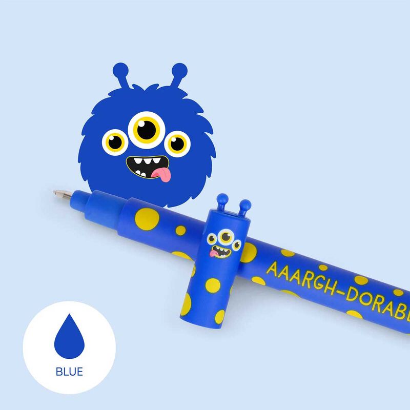 Legami Monster Erasable Gel Pen Single - Blue Ink image number 1