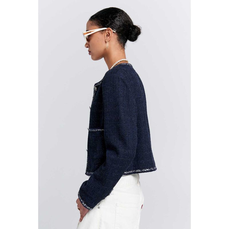 Karen Walker Cropped Bouclé Jacket image number 2