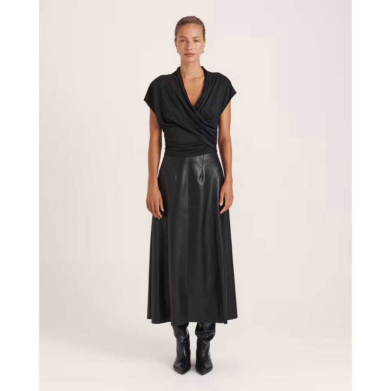 SABA Viv Faux Leather Flared Skirt image number 3