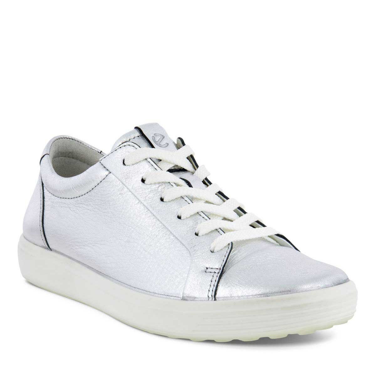 Ecco Soft 7 W Pure Silver Lace Up Ballantynes Department Store