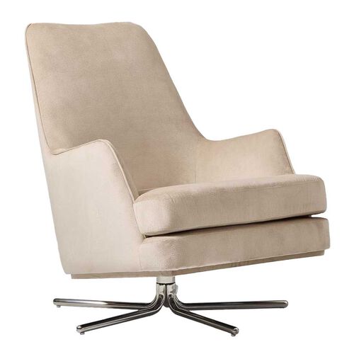 West Elm Patchin Swivel Chair Clay
