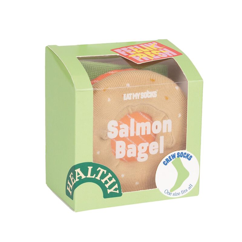Eat My Socks Salmon Bagel Socks image number 0