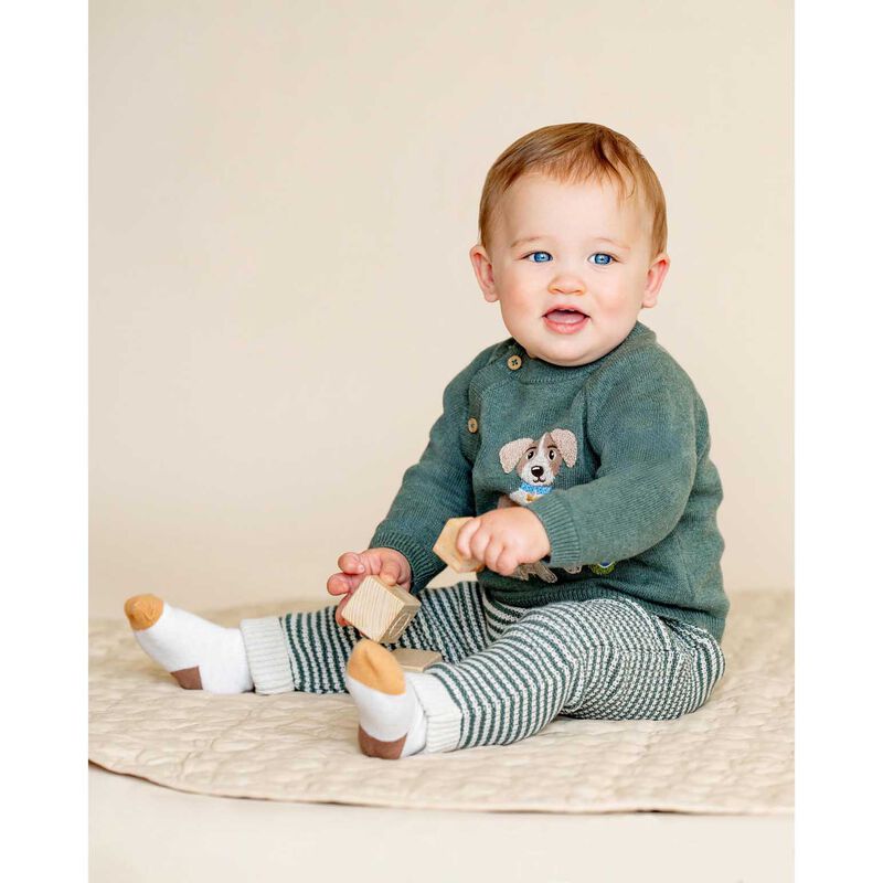 B&eacute;b&eacute; Otto Proud Puppy Organic Knitted Jumper image number 1