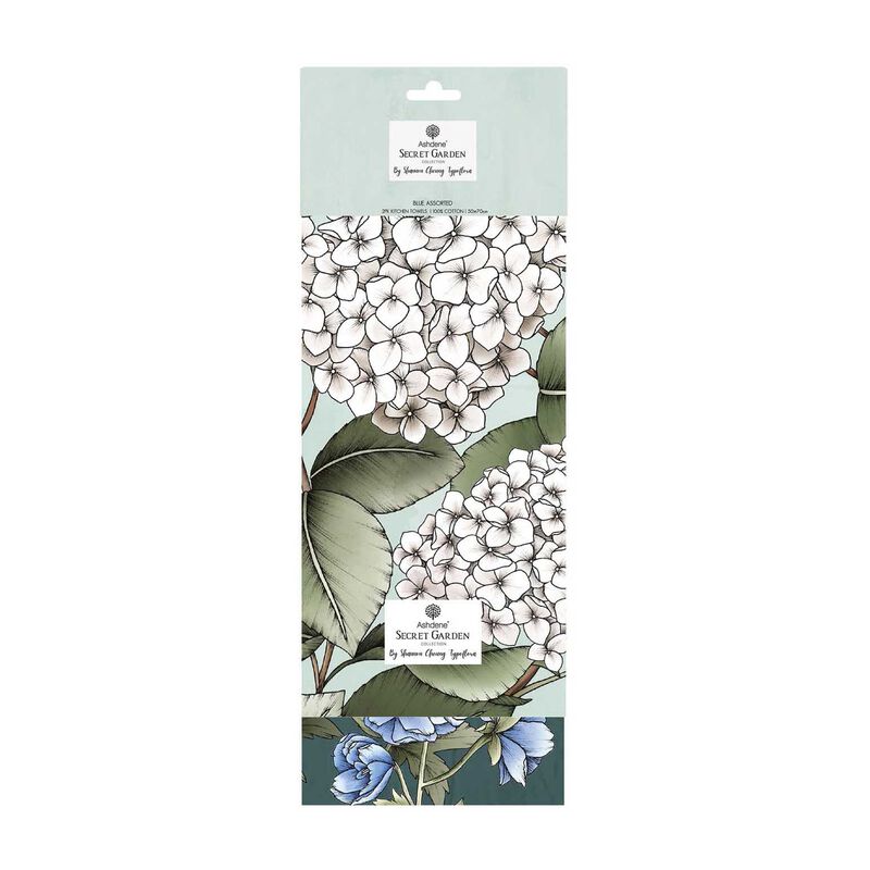 Ashdene Secret Garden Blue Kitchen Towel - 2 Pack image number 2