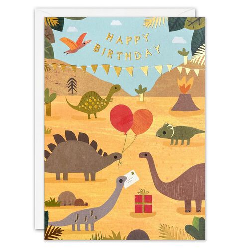 Dinosaur Happy Birthday Card