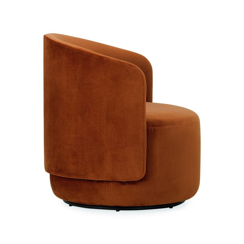 The Estella Swivel Chair - Velvet Gingerbread image number 3