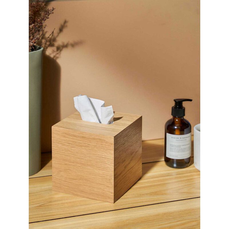 Città Oku Tissue Box Oak Small 14x14x15cm image number 1