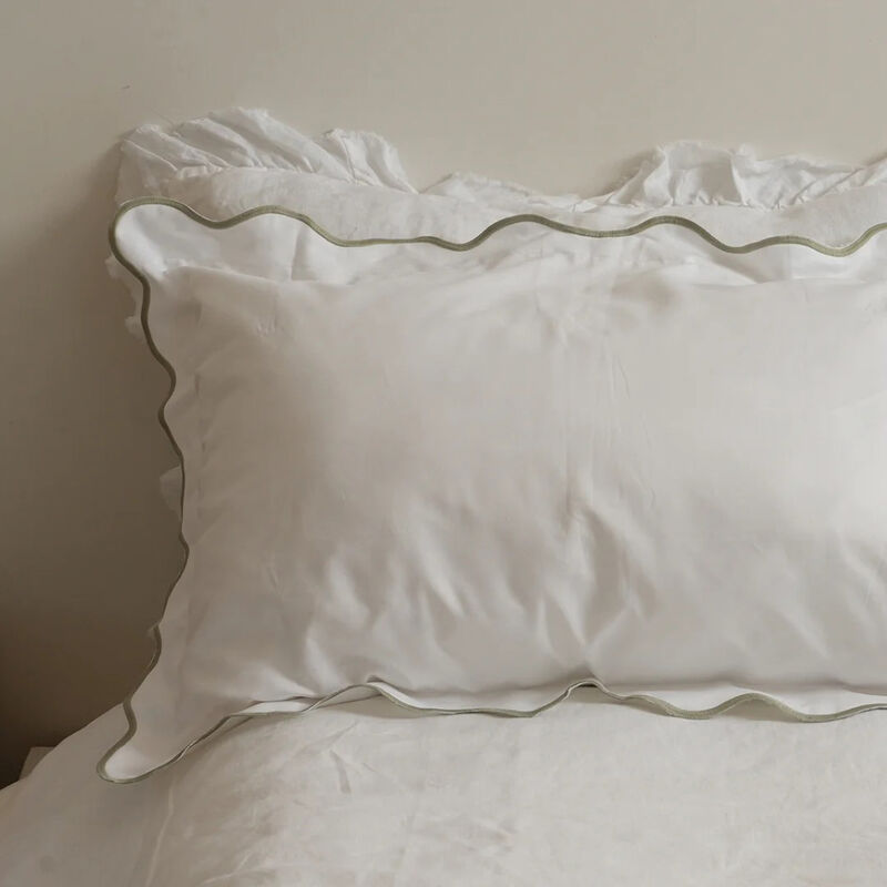 Home Lab Celine Scallop Edge Pillowcase Pair image number 6