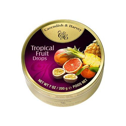 Cavendish & Harvey Tropical Fruit Drops Tin 200g