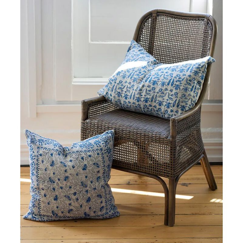French Country Sofia Floral Azure Cushion Cover image number 1