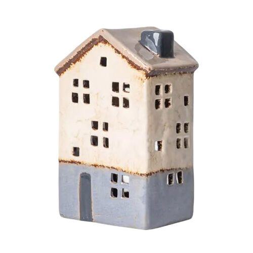French Country Saint Malo Tea Light House Stone Roof
