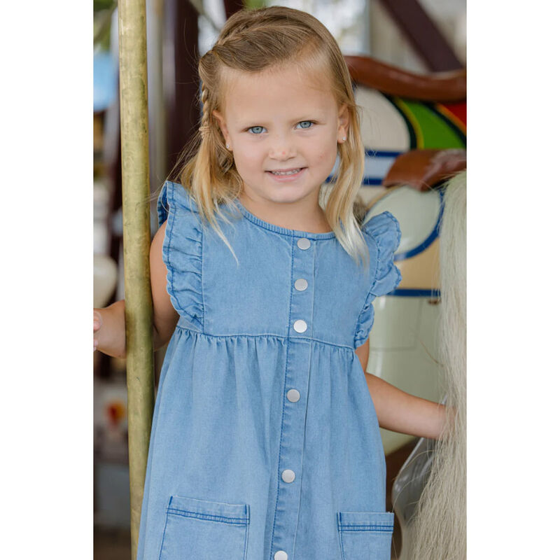 Milky Denim Frill Dress image number 2