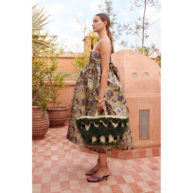 ALÉMAIS Citron Midi Dress image number 3