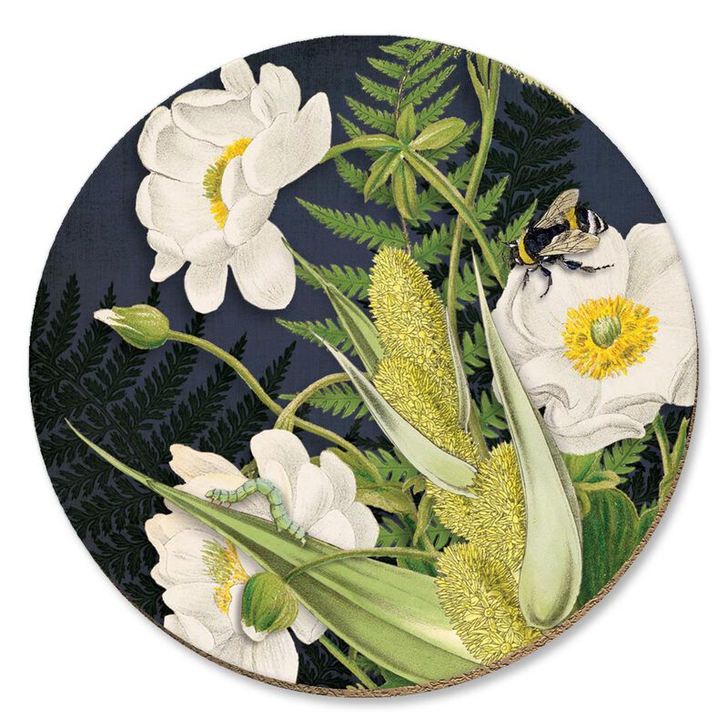 Tanya Wolfkamp Mt Cook Lily On Black Coaster image number 0