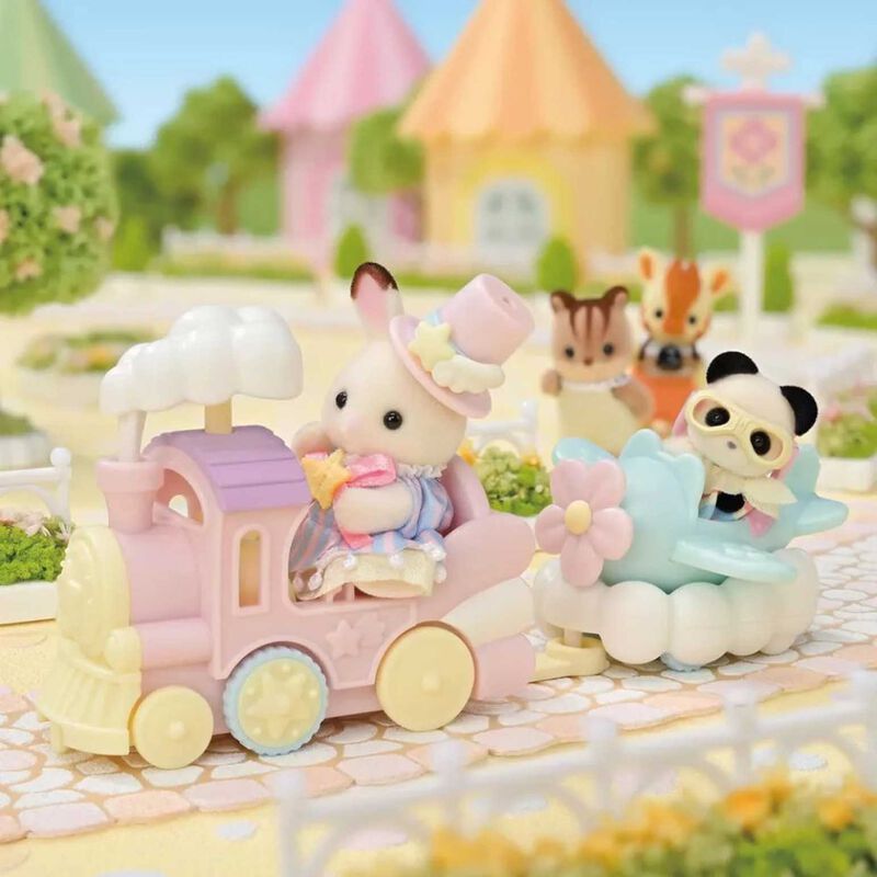 Sylvanian Families Amusement Park Ride Set -Plane & Train image number 1