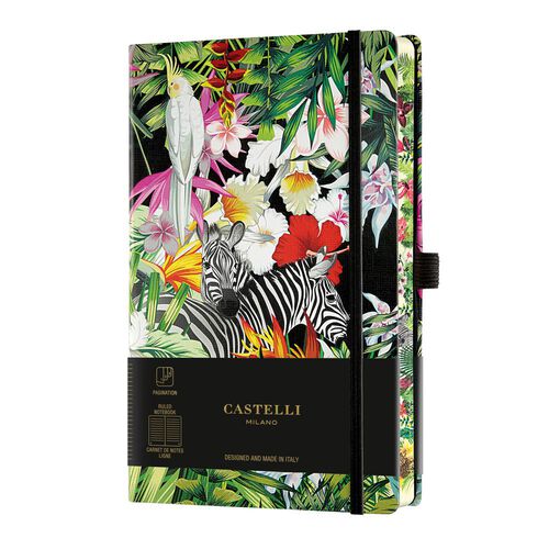 Castelli Eden A5 Ruled Zebras Notebook