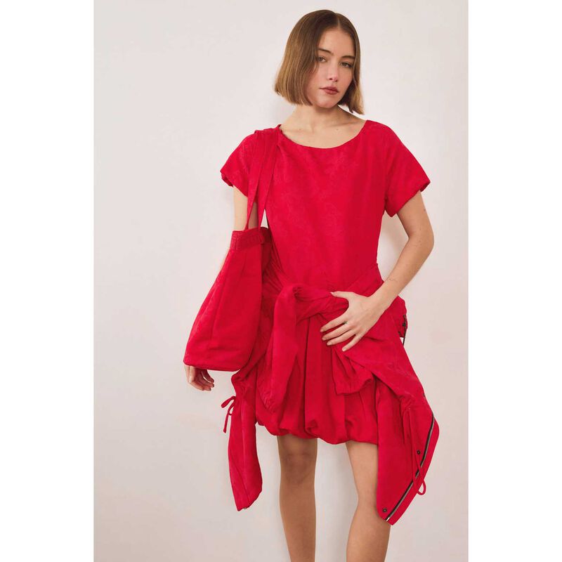 COMMONPLACE ESSENTIALS Esme Jacquard Puff Dress image number 2
