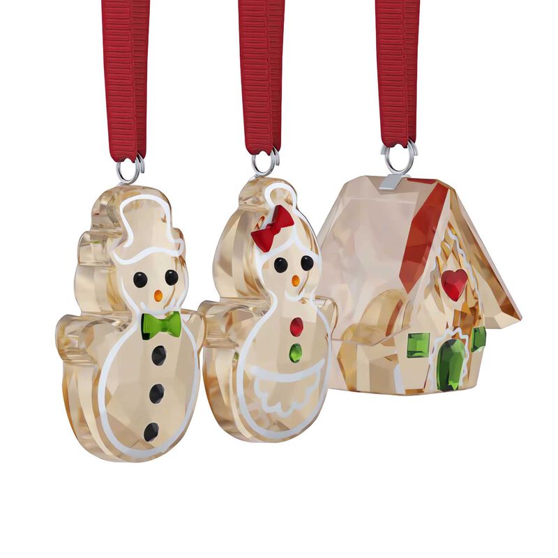 Swarovski Holiday Cheers Gingerbread Ornament Set image number 3