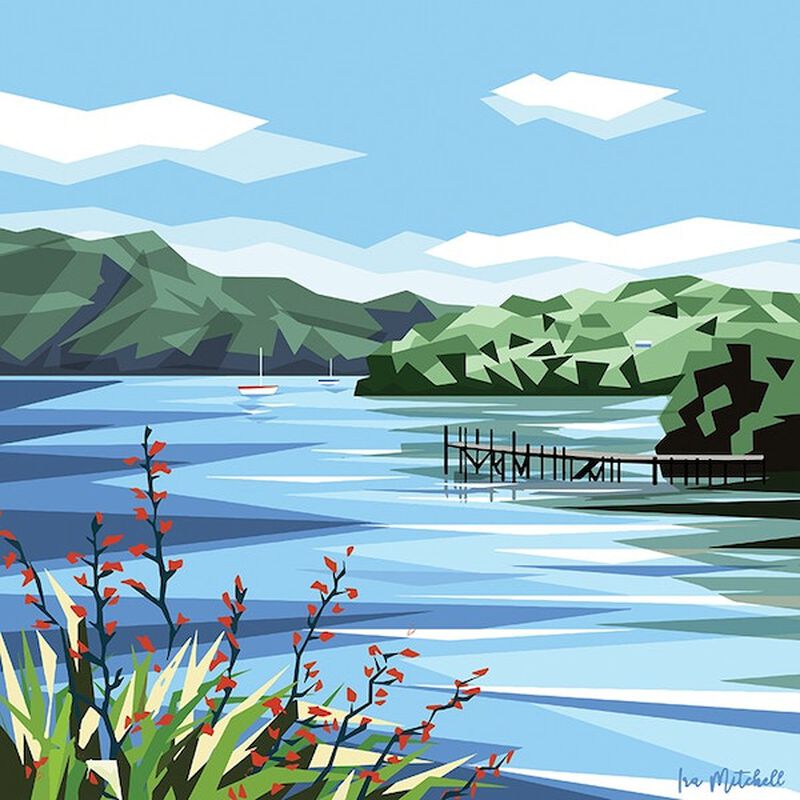 Ira Mitchell Marlborough Sounds Matted Print image number 0