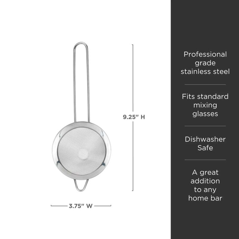 Viski Professional Stainless Steel Mesh Cone Strainer image number 2
